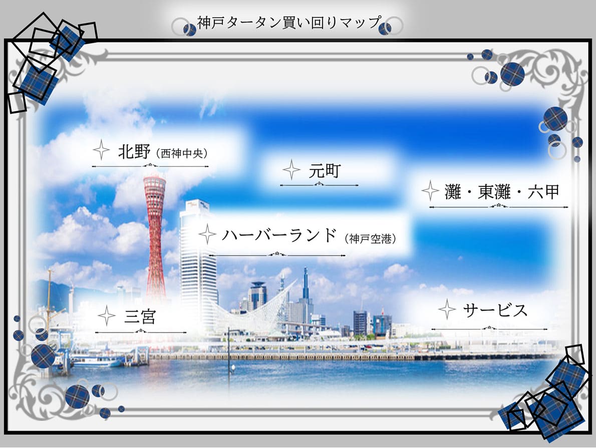 神戸タータン買い回りマップ